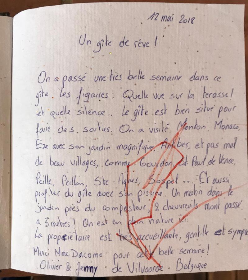 Willa Les Figaires L'Escarene Zewnętrze zdjęcie