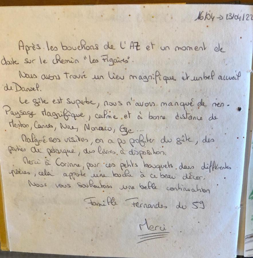 Willa Les Figaires L'Escarene Zewnętrze zdjęcie